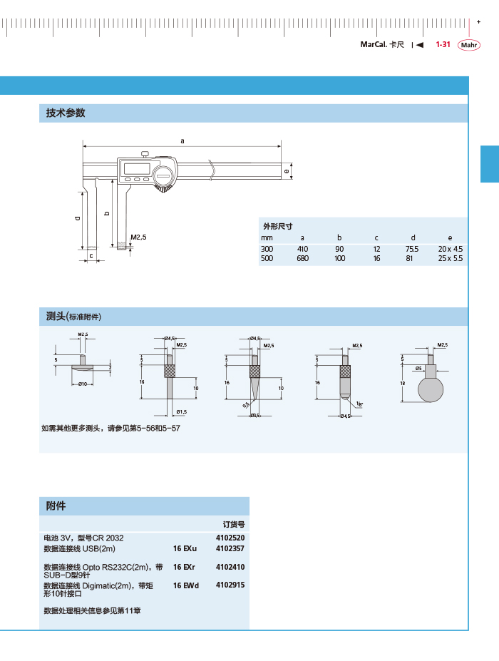 三本2018马尔 Mahr catalog-55