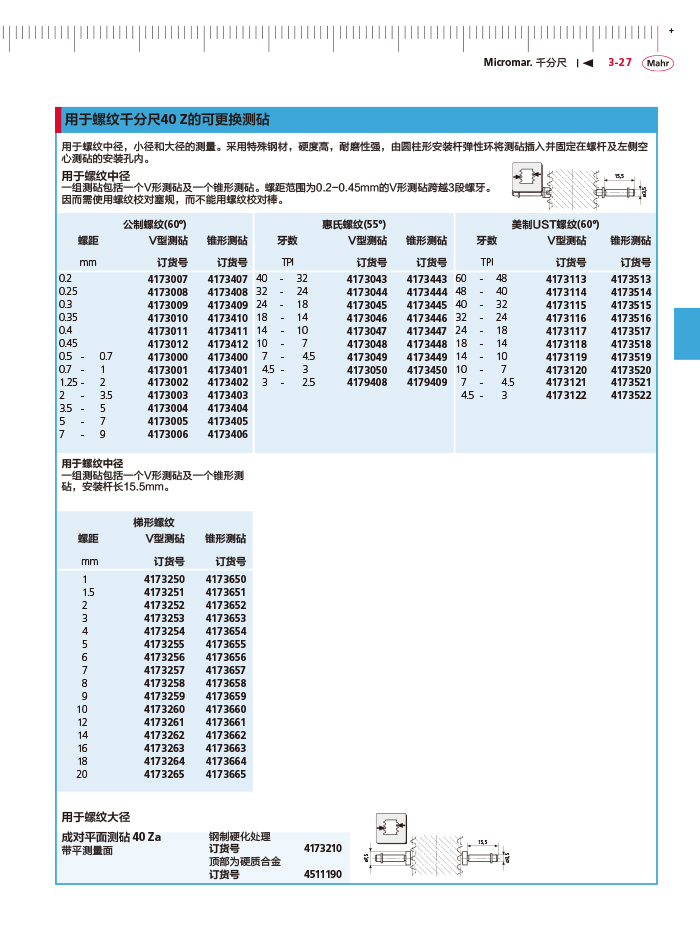 三本2018马尔 Mahr catalog-109