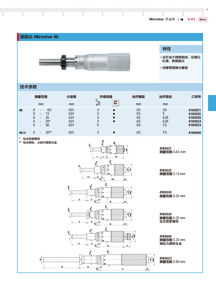 三本2018马尔 Mahr catalog-123