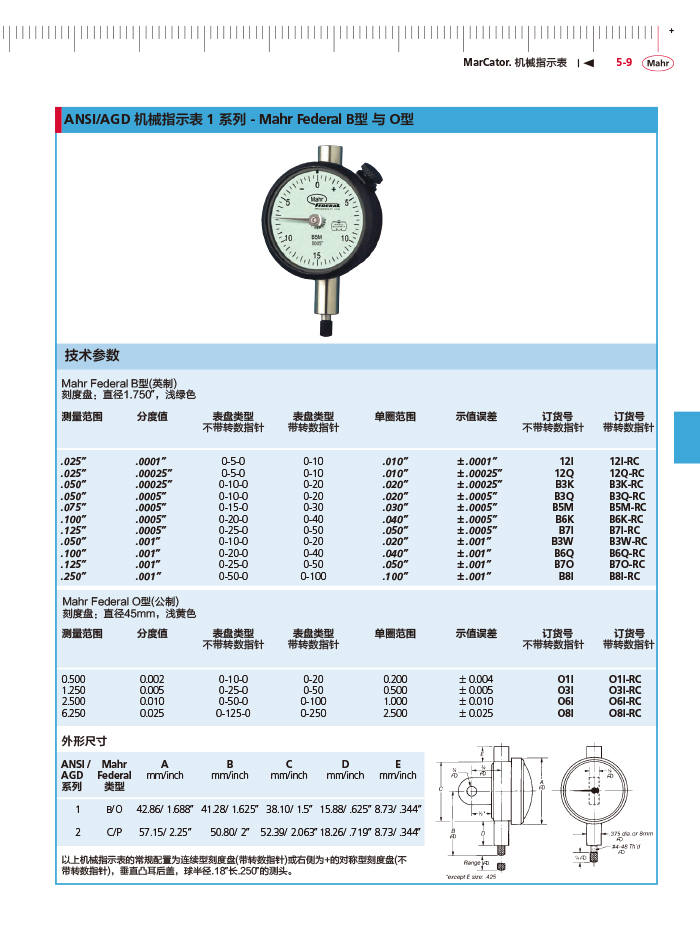 三本2018马尔 Mahr catalog-149