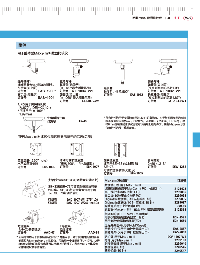 三本2018马尔 Mahr catalog-209