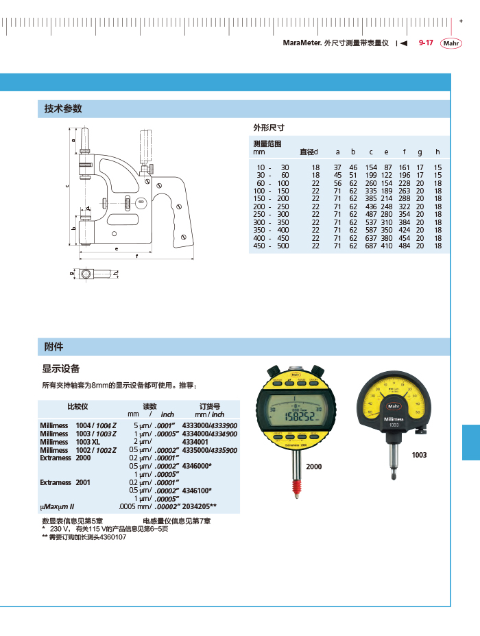 三本2018马尔 Mahr catalog-327