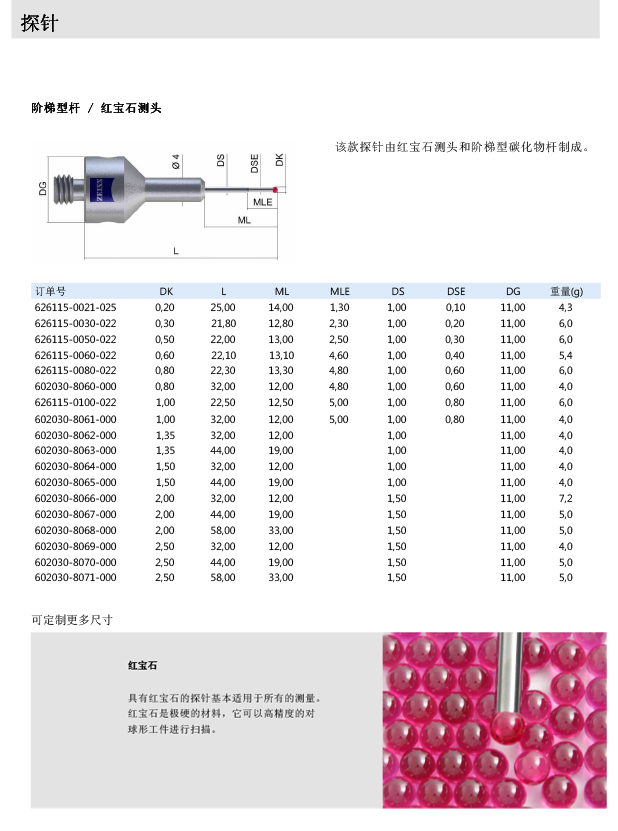 ZEISS 高品质 德国原装进口 M5探针目录-6